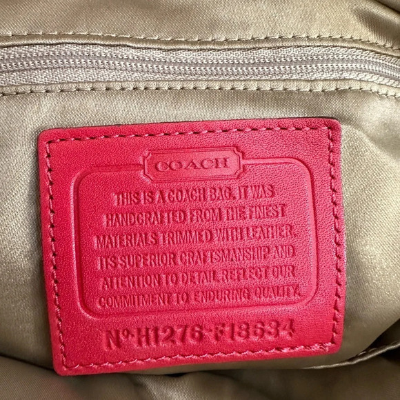 COACH MADISON QUILTED CHEVRON NYLON  SATCHEL F18634 - Picture 4 of 9